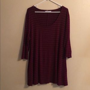 Maurice’s Maroon Striped Top
